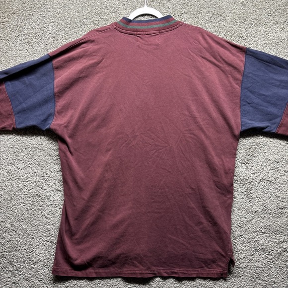 Vintage Eddie Bauer Sport Shop Mens XLT Shirt Color-Block 1/4 Zip Pocket 90s Y2K - Picture 10 of 12